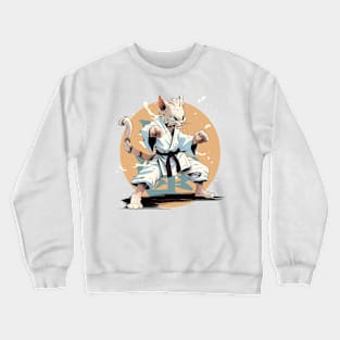 karate cat Crewneck Sweatshirt